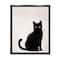 Stupell Industries Halloween Black Cat Silhouette Framed Floater Canvas Wall Art